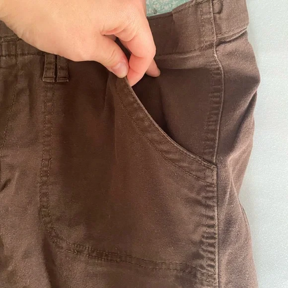 Lee comfort waistband stretch brown capris cargo pants - Picture 9 of 11